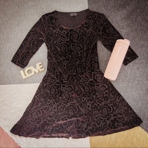 Velvet patterned dress